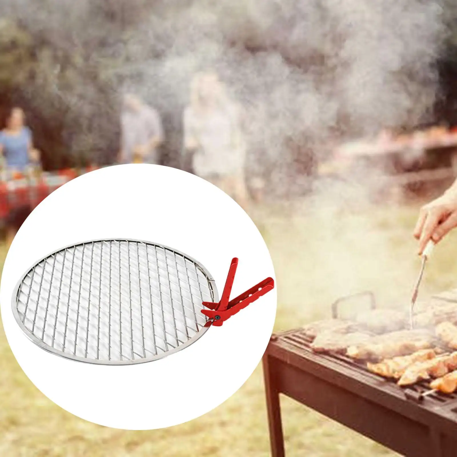 

Multi Purpose BBQ Grill Net Grate Grill Pan Steam Mesh Barbecue Cross Wire Round for Cooking Accessories Garden Indoor Outdoor