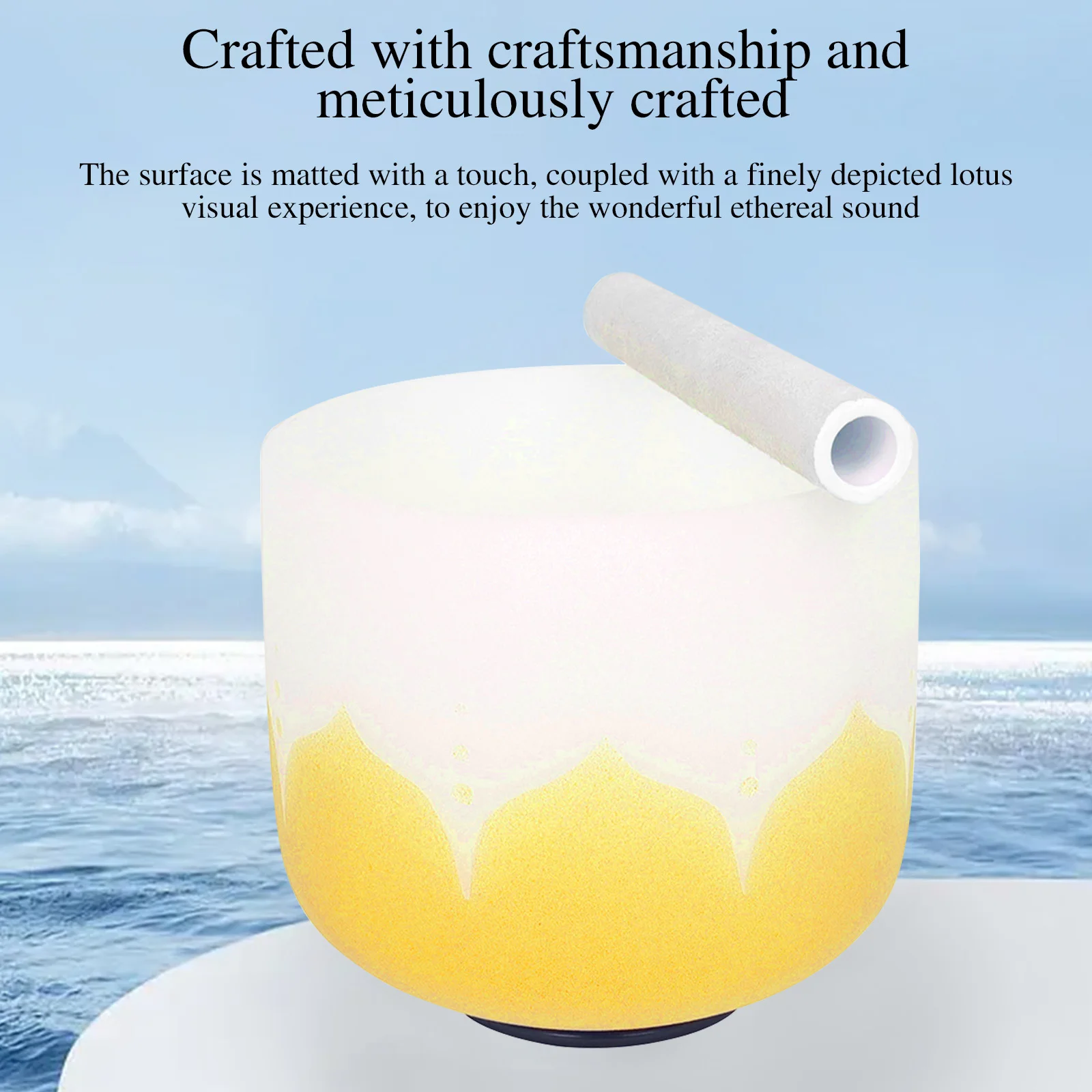 

Ainging Bowl 8 дюймовый матовый, Хрустальная музыкальная чаша, набор хрустальных чашек с перкуссионным молотком, производство музыки, терапия, медитация, йога