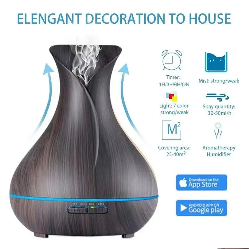 Ультразвуковой увлажнитель воздуха 550 мл аромадиффузор для эфирных масел с