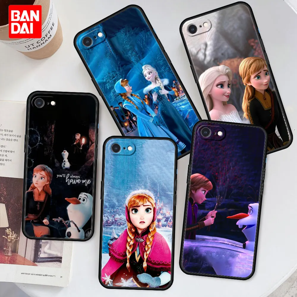 

Cover Case for iPhone 6 6s 7 8 X XR XS Max SE 2020 Plus 6plus 7plus 8plus Bag Capa Armor Phone Soft Disney Princess Anna