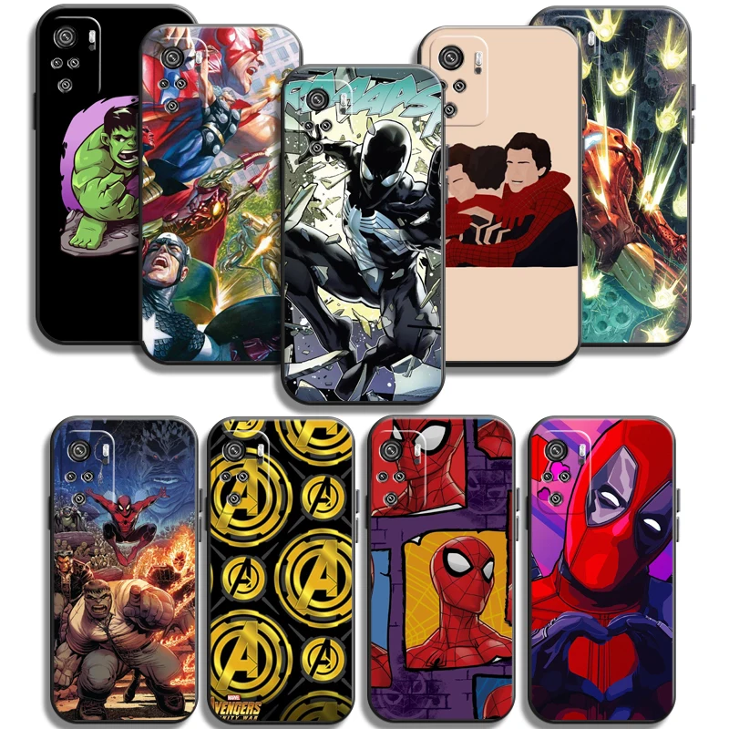 

Marvel Spiderman Iron Man Phone Cases For Xiaomi Redmi 7 7A 9 9A 9T 8A 8 2021 7 8 Pro Note 8 9 Note 9T Funda Carcasa Coque
