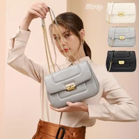 quality cowhide crossbody shoulder bags for women genuine leather chain handbags with hasp lady luxury designer purse wallet sac