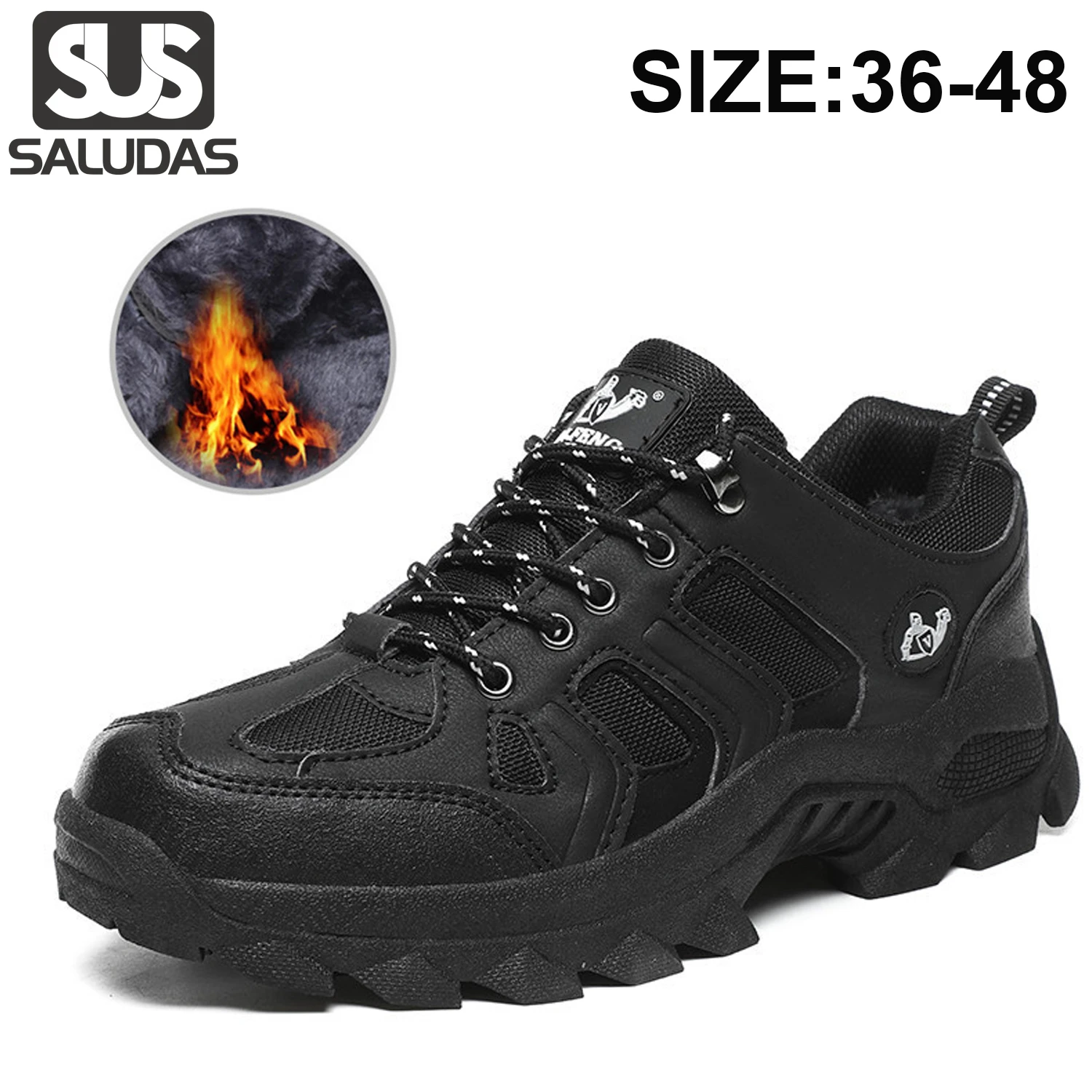 

Xiaomi SALUDAS Women Outdoor Sports Hiking Shoes Men Mountain Climbing Sneakers Fur Warm Couple Trail Hiking Shoes Male Sneakers