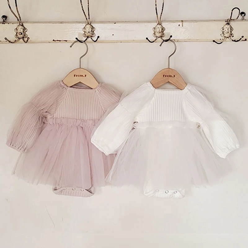 

Spring Autumn Baby Girls Pure Color Rompers Infant Baby Girls Jumpsuit Rompers Toddler Girls Long Sleeves Jumpsuit Clothes