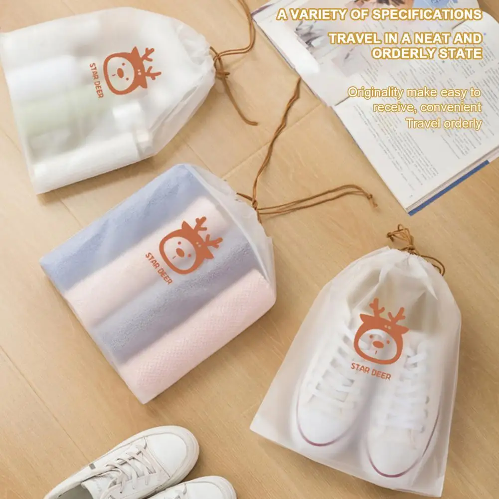 

10Pcs Excellent Washable Reusable Travel Drawstring Bag Shoes Organizer Home Supplies Travel Zip Bag Travel Shoes Bag