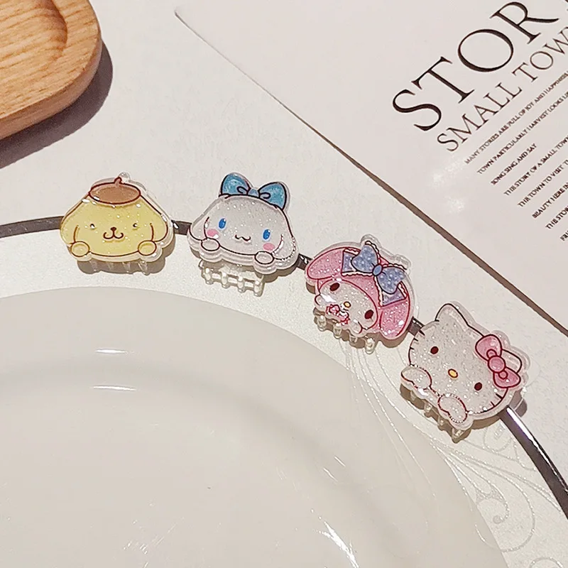 

Sanrio Mini Scratch Clip Hello Kitty Anime My Melody Girl Cartoon Character Scratch Clip Cute Headdress Hair Accessories Gifts