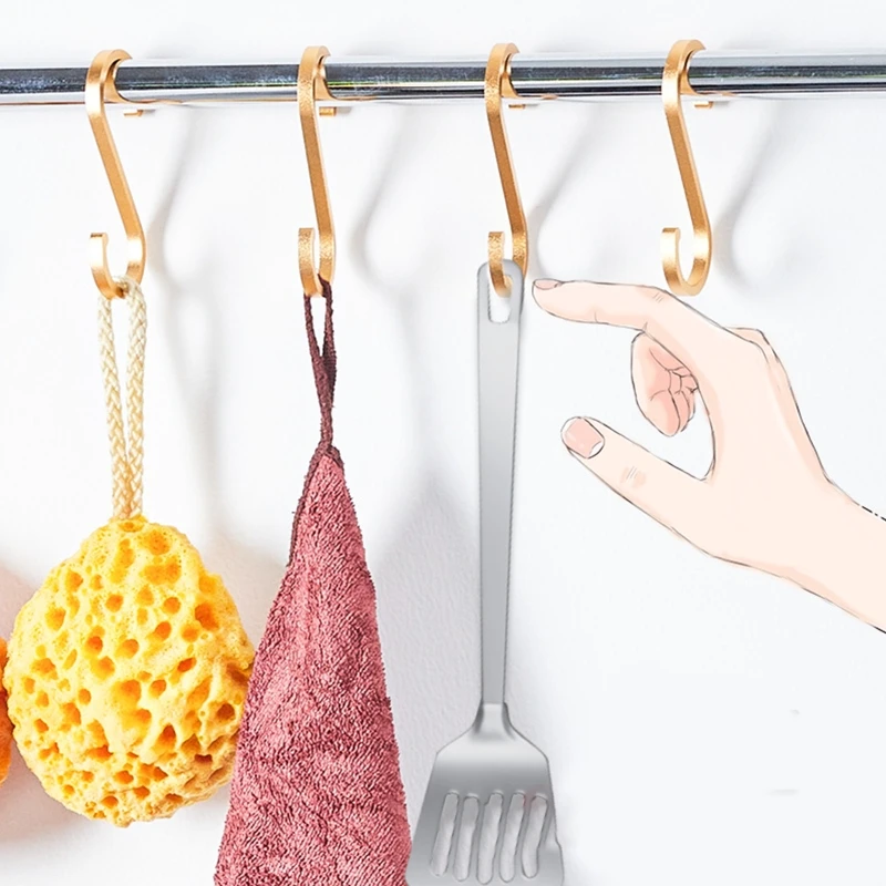 10 шт. S-образные алюминиевые крючки для одежды сумок кастрюль