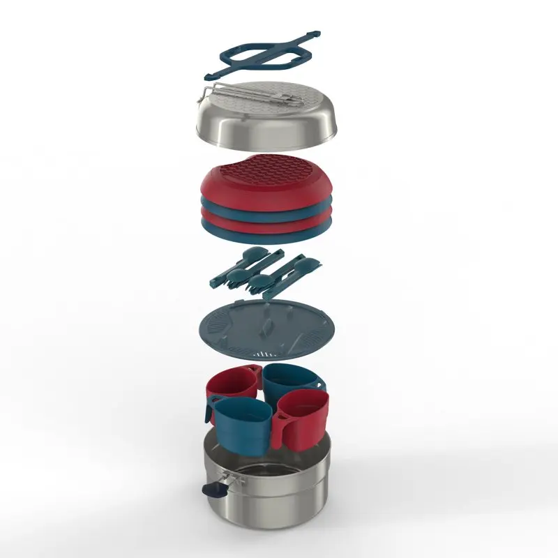 

- MH500, 3.5 L Non-Stick Stainless Steel 4-Person Cookset