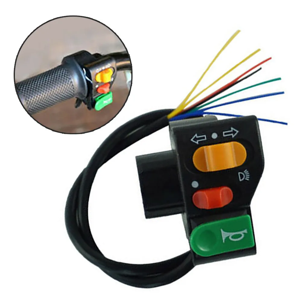 

3 In1 Motorcycle Switch Light Turn Signal Horn For 22mm Diameter Handlebars Motorbike Modification Switch