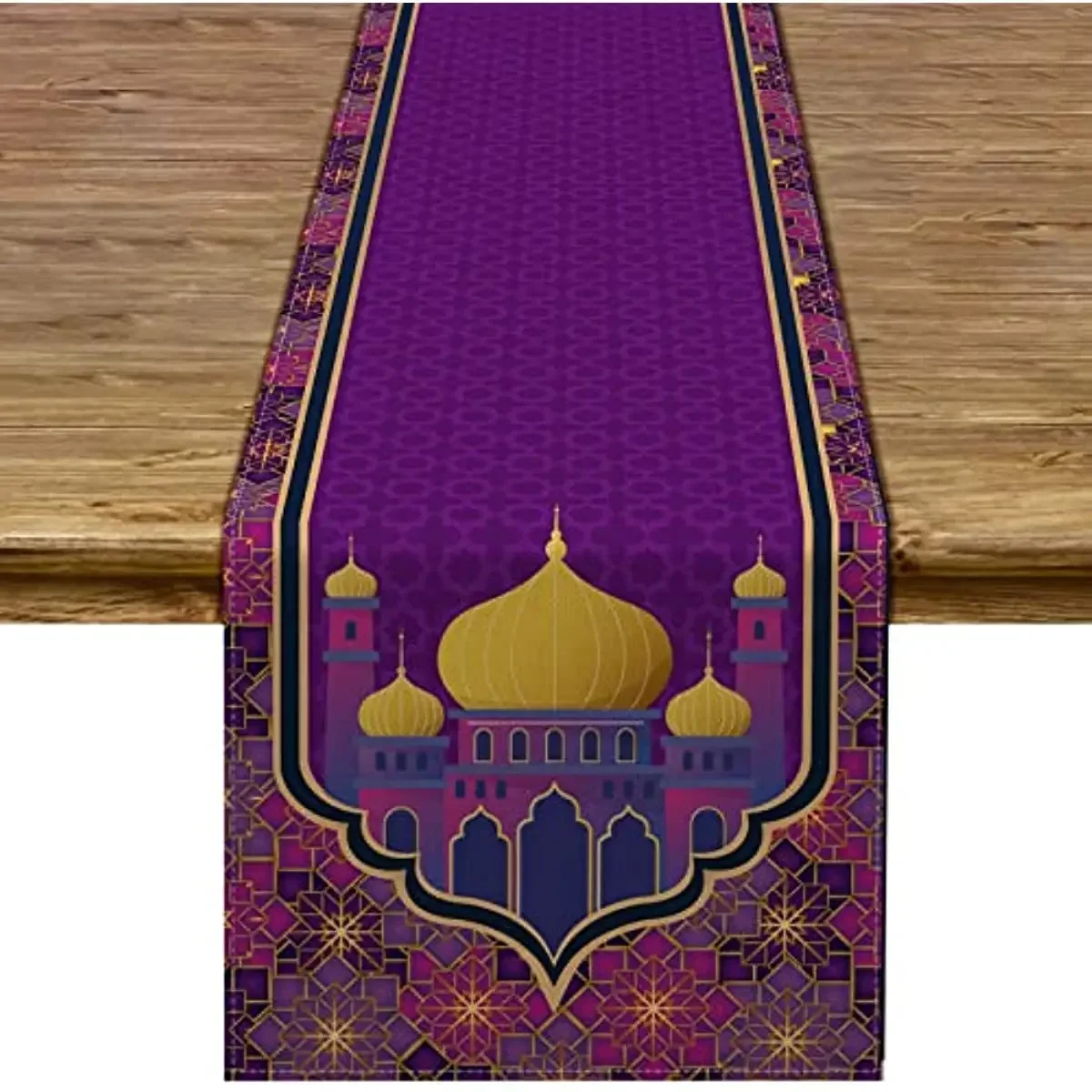 

Рамадан ИД Мубарак льняная настольная дорожка исламский мусульманский праздничный Декор настольная дорожка для кухни столовой Декор с церковью
