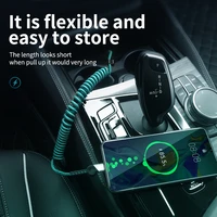 car spring data cable freely retractable high quality aluminum shell convenient storage bending resistance smart data cable