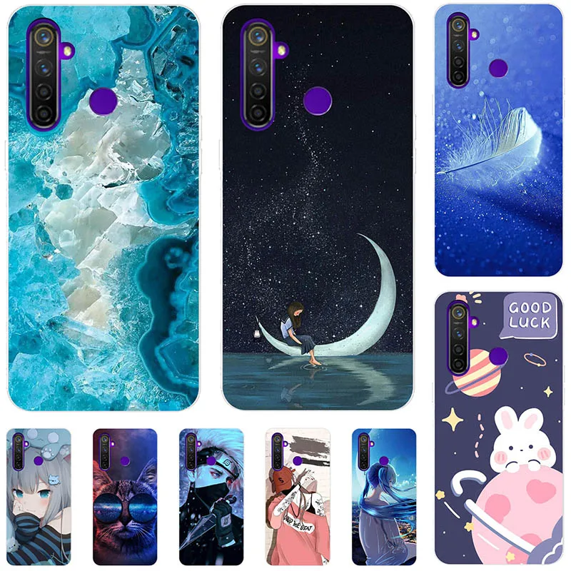 Новый милый мультяшный чехол для OPPO Realme 5 Pro RMX1971 RMX1911 RMX1919 Realme5 5i 5S RMX2030 RMX2032 чехол с рисунком чехол Coque
