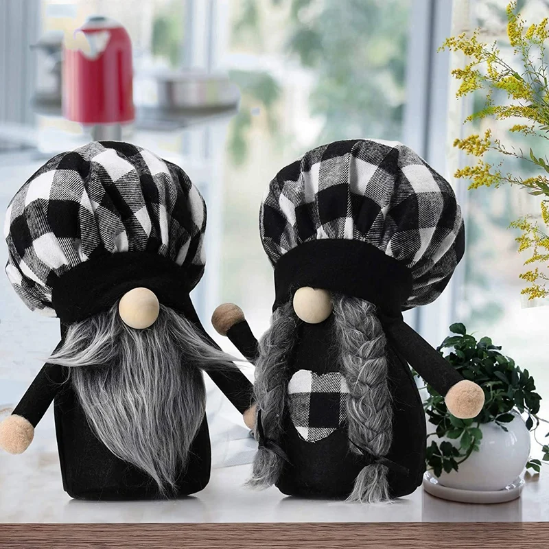 

Шеф-повар гномы плюшевый кухонный Декор Tomte Gnome Mr Gnomeo и Mrs Gnome куклы фермерский Рождественский орнамент праздничные подарки