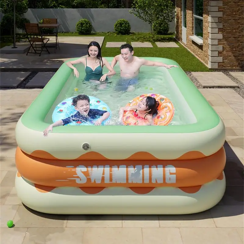 

Inflatable Pool For Kids And Adults Oversized Thickened Family Swimming Pool For Toddlers, Outdoor, Garden, Backyard Water Party