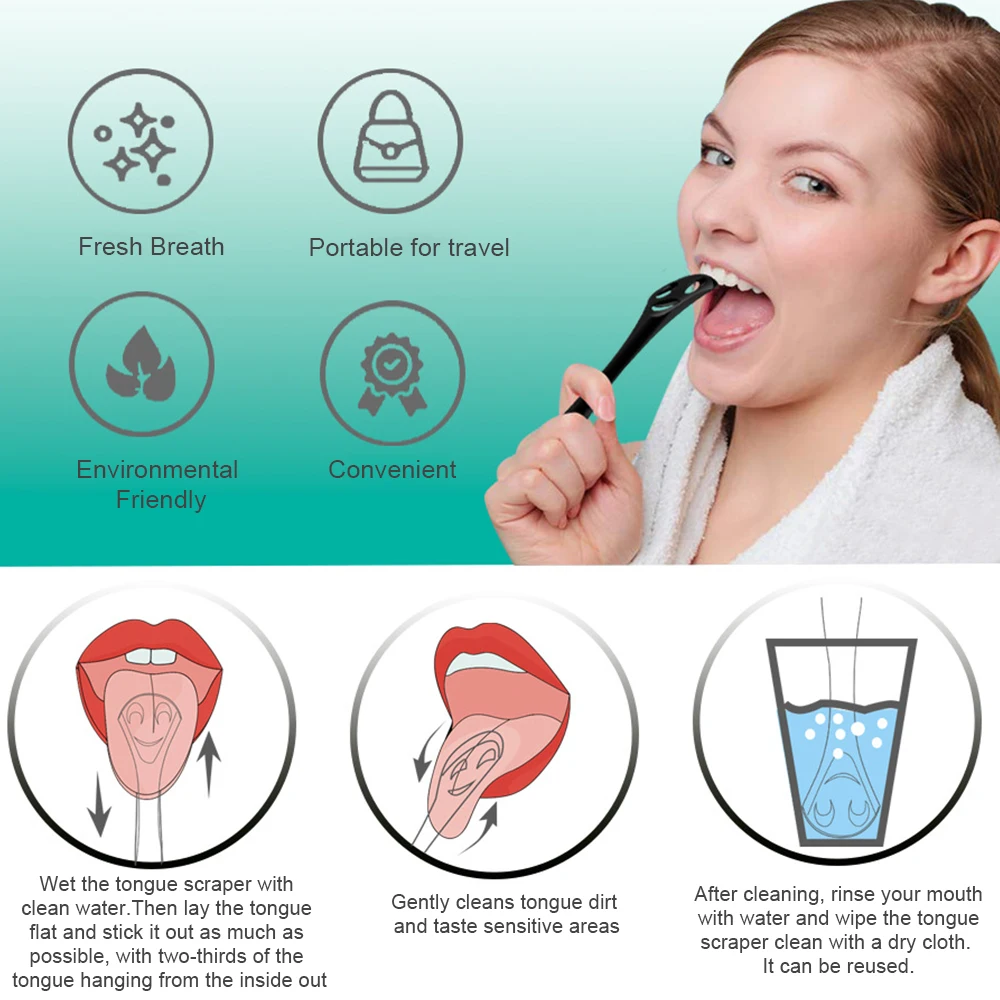 Смайлик Очиститель Языка Металлическая Зубная Щетка Из Нержавеющей Стали