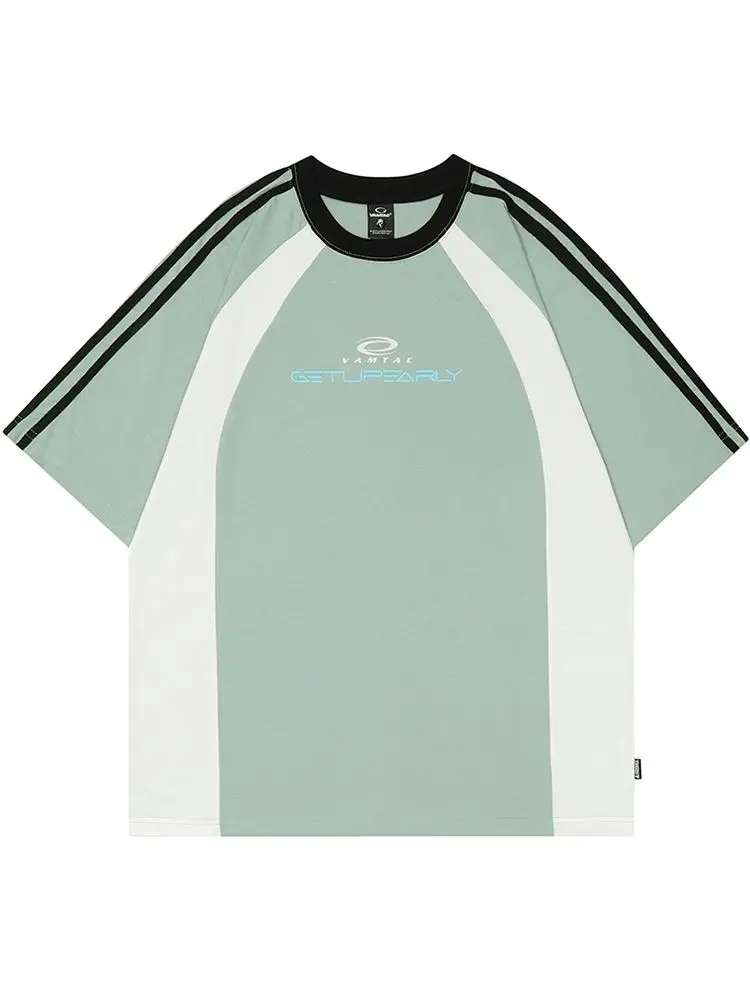 Мужские и женские футболки с короткими рукавами в американском стиле ретро