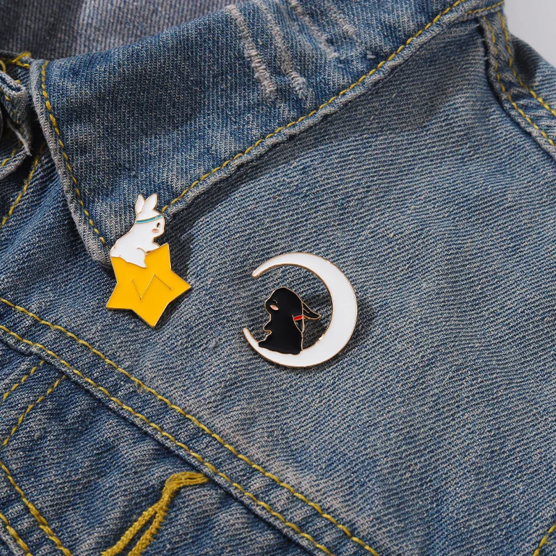 Модные Мультяшные значки для пар лучших друзей металлическая эмалированная