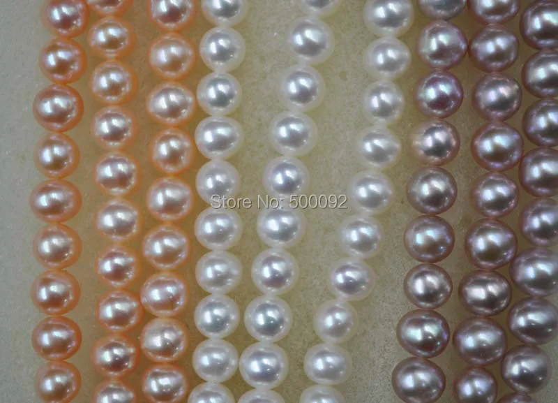 

AA+ Wholesale 3 strands 7mm freshwater pearl jewelry