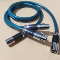 ortofon balance line 8n ofc pure copper hifi audio signal wire anti interference interconnect cable with carbon fiber xlr plug