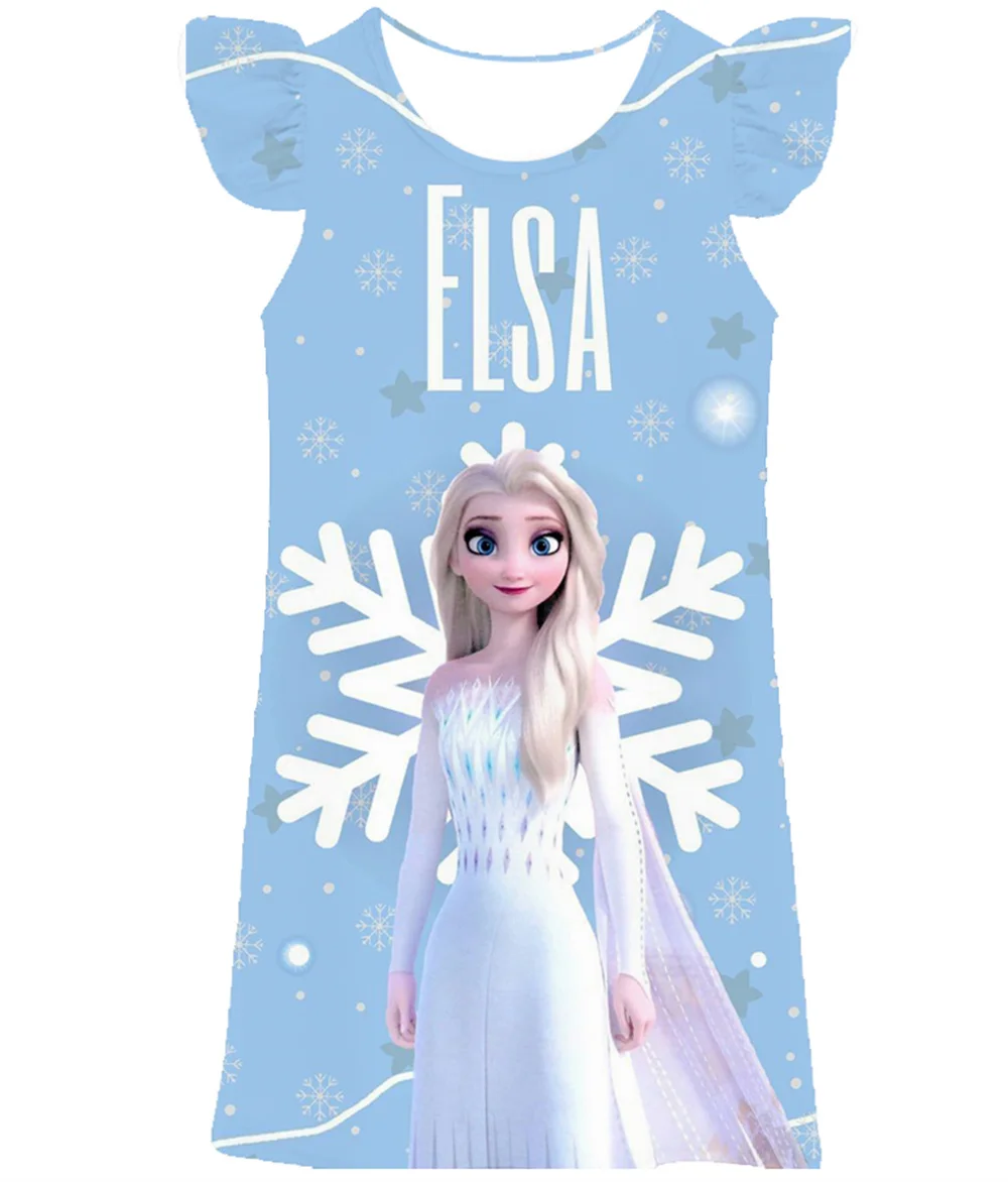 

Disney Frozen Anna Elsa Princess 3D Dress For Girl Birthday Party Vestidos Kids Christmas Cosplay Snow Queen Coronation Costume