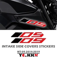 for yamaha mt09 mt 09 mt 09sp fz09 air intake side cover sticker set fairing decals hollow out custom 2014 2019