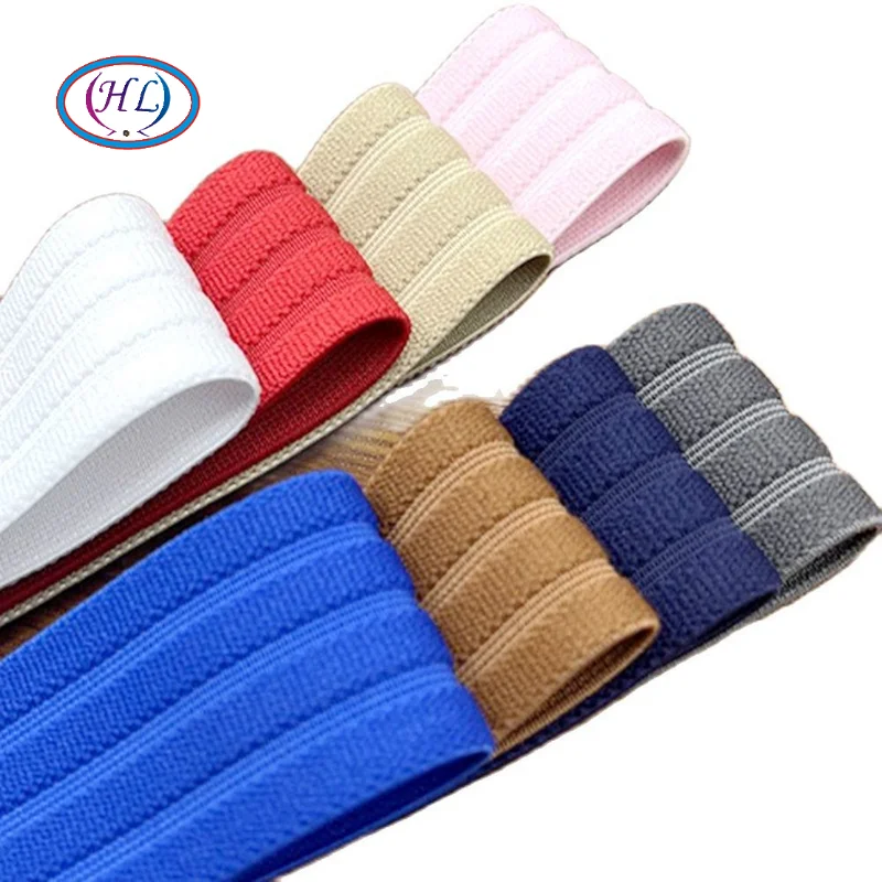 

HL 40MM 3 Yards Colored Elastic Band Jacquard Rubber Band High Elastic Bags Shoes Garment Sewing Accessories