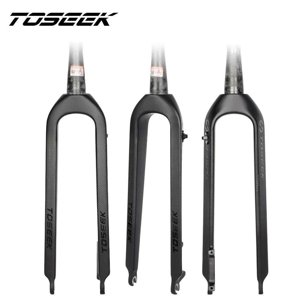 

TOSEEK Carbon Bicycle Fork 29 Disc Brake 28.6/31.8mm Tapered Hard Mountain Bike Forks 520g 29er Mountain Wheelset Cycling Parts