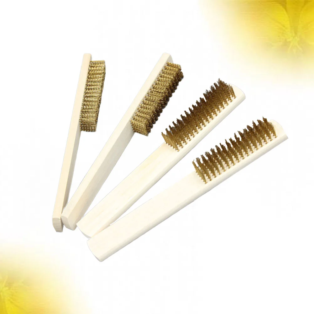 

Brush Wire Brushes Cleaning Copper Handle Steel Brass Wooden Stainless Scratch Kitchen Metal Jewelry Tools Polishing Rust Wheel