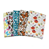 aesthetic butterfly polyester cotton fabric printed twill fabric patchwork sewing material diy boy shirt mask fabric 50145cm