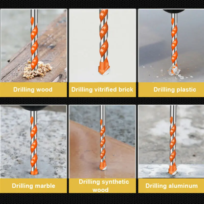 

Glass Drill Bits Stainless Steel Tools Pack Set Gadget 10pcs Triangle Tool Ceramic Tile, Glass, Brick Wall, Wood Drill Bits