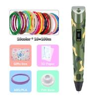 3d pens diy 3d camouflage printer pen drawing pens 3d printing gift boxes for kids with pla filament 1 75mm christmas birthday