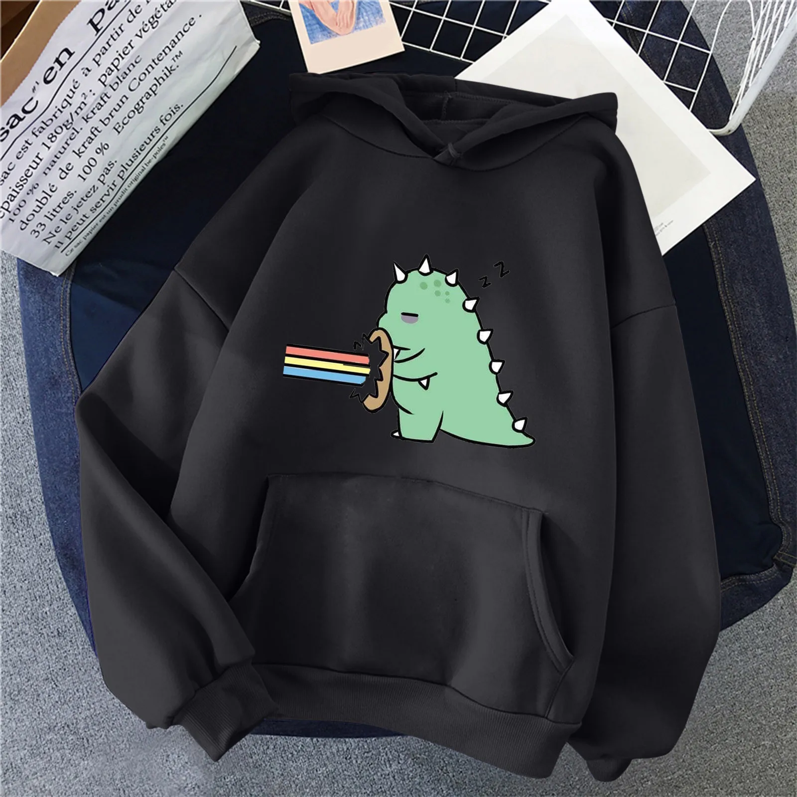 

Women Printed Loose Drawstring Hooded Casual Long-Sleeve Top Shirt Knitted Winter Dresses Women Lightweight Zip up Hoodie