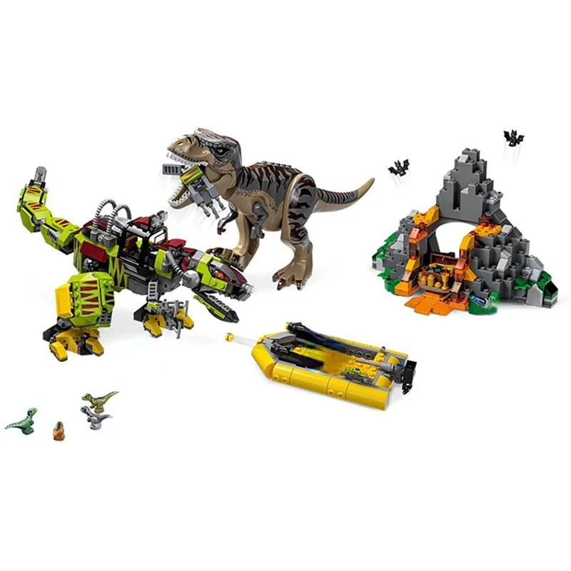 

Jurassic Series World Dinosaur Park Dragon Lockwood Estate T.rex Boys Toys Figures Model Building Blocks Bricks Kid Gift