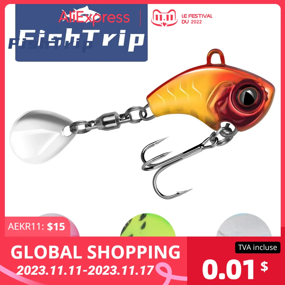 

FishTrip Spinner Lure Subsurface Lure Casting Trolling Fishing Lure Hard Bait for Trout, Bass, Walleye, Northern Pike, Muskie