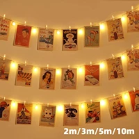 led string lights photo clip usb outdoor battery operated garland christmas decoration holiday party wedding xmas fairy lighting