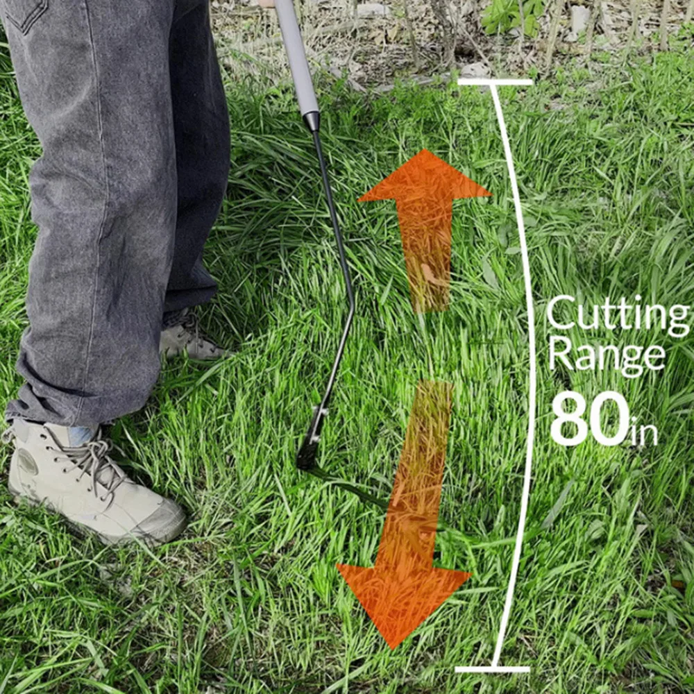 

Walensee Grass Whip with Double-Edged Serrated Sharp Steel Blade Weed Grass Cutter with Soft Rubber Handle Cut Tall Grass