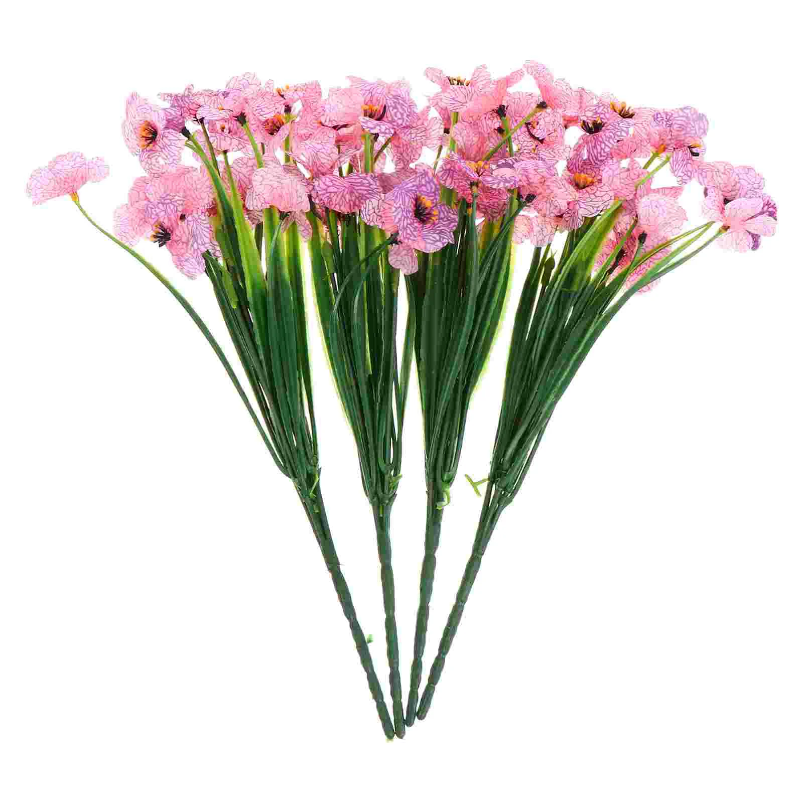 

Flower Flowers Stem Fake Artificial Plastic Vase Wedding Violet Faux Bouquet Silk Floral Bushes Centerpiece Table Greenery