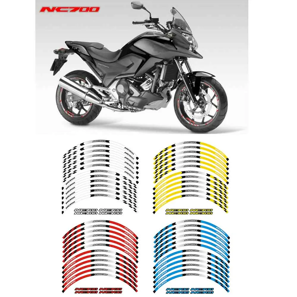 Hot sell Style Wheel Tire Rim Stickers 17inch wheel  Tape Stickers Decals For HONDA NC 700 NC700S/X/XD/XDH
