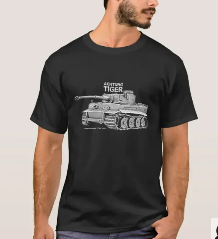 

Wehrmacht Panzer German Panzerkampfwagen VI Ausf. E Tiger Tank T-Shirt. Summer Cotton Short Sleeve O-Neck Mens T Shirt New S-3XL