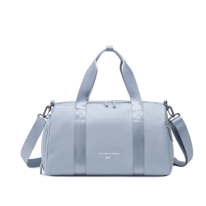 Waterproof Nylon Sports Gym Bags Men Women Training Fitness Travel Handbag Yoga Mat Sport Bag with shoes Compartment