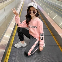 girls suit sweatshirts%c2%a0pants cotton 2pcssets%c2%a02022 pink spring autumn thicken outfits%c2%a0tracksuits kid baby children clothing set