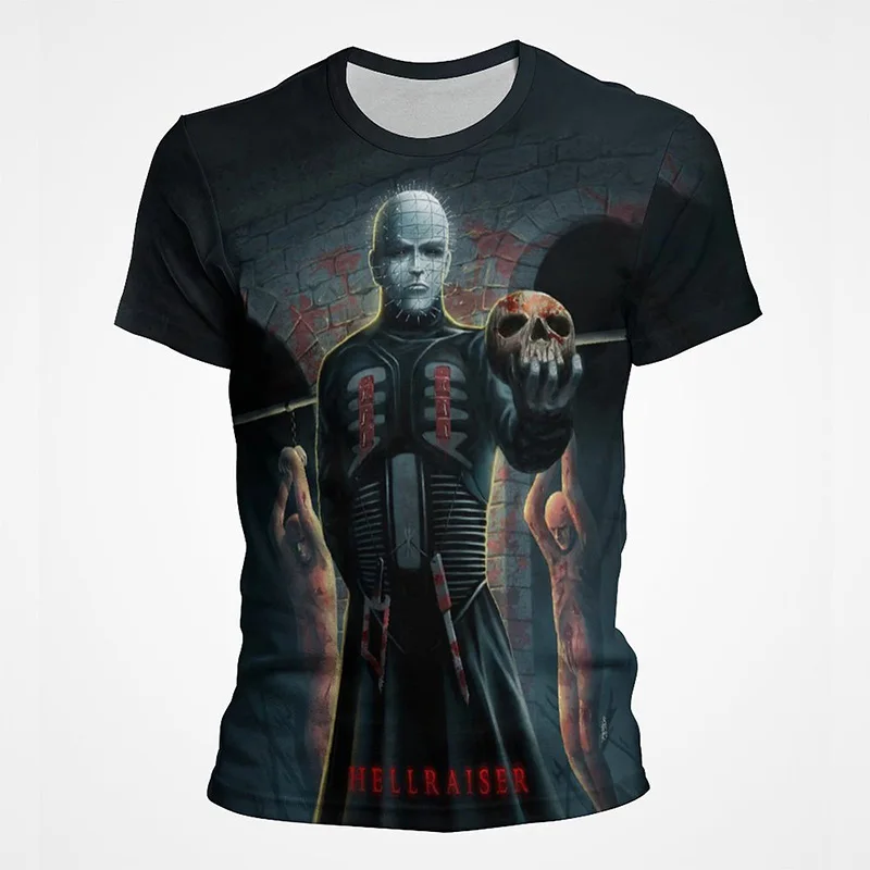 

Horror Movie Hellraiser T-Shirts 3D Bloody Gothic Men Women Casual Fashion Oversized T Shirt Kids Tees Oversized Tops Clothing