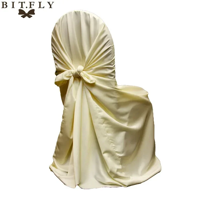 

Атласный чехол на стул, белый