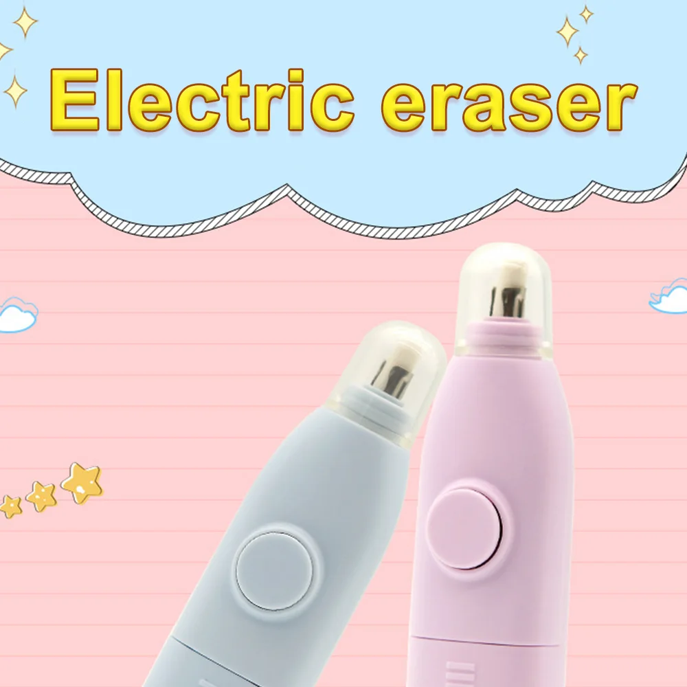 Electric Eraser For School Office for Sketch Writing Drawing Battery Powered Electric Eraser Students Stationery With mini Fan