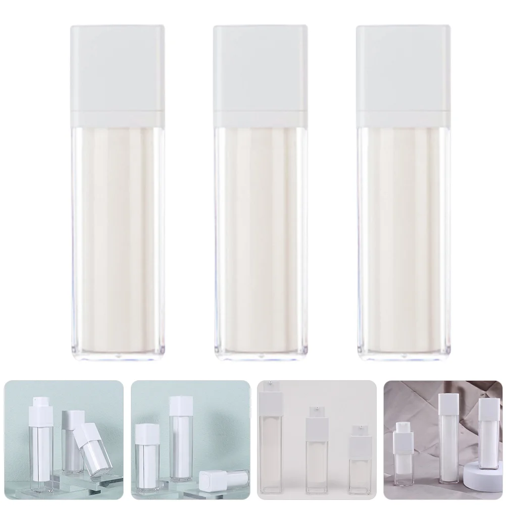 

Airless Pump Bottles Plastic Lotion Dispenser Refillable Cosmetic Containers Clear Jar Travel Diy Cream Bottle 30Ml
