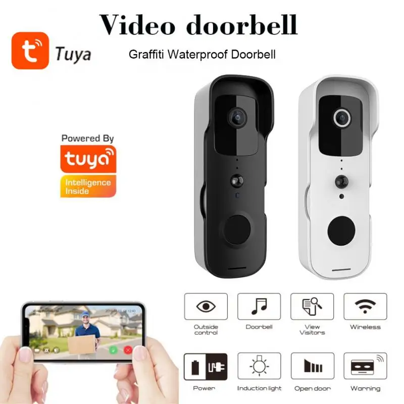 

Tuya Smart Home WIFI Video Doorbell Camera 1080P HD Outdoor Wireless Doorbell With Battery WaterProof IP65 Security Protection