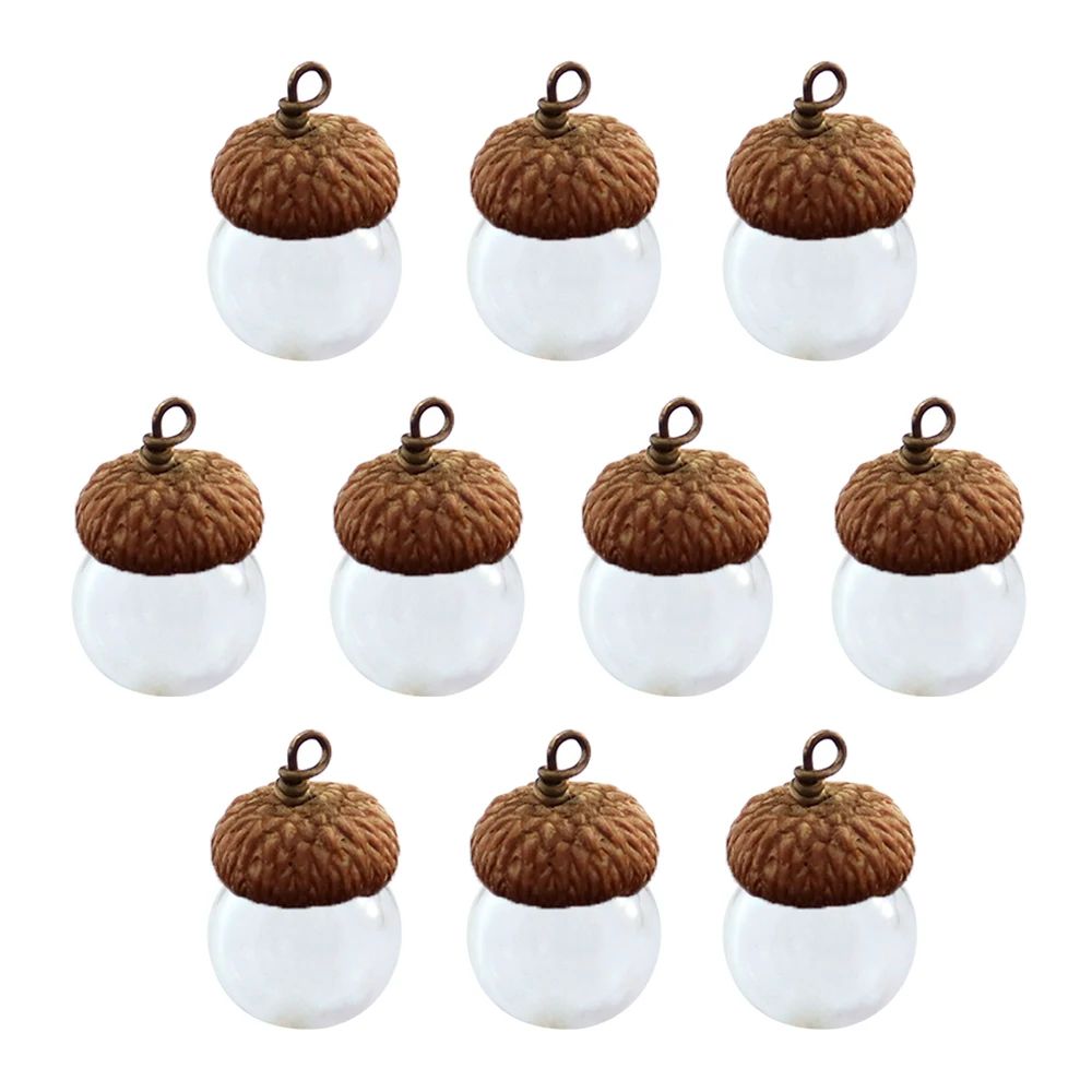 5 шт. DIY чистый стеклянный пузырёк с натуральным желудь крышки бутылки желаний