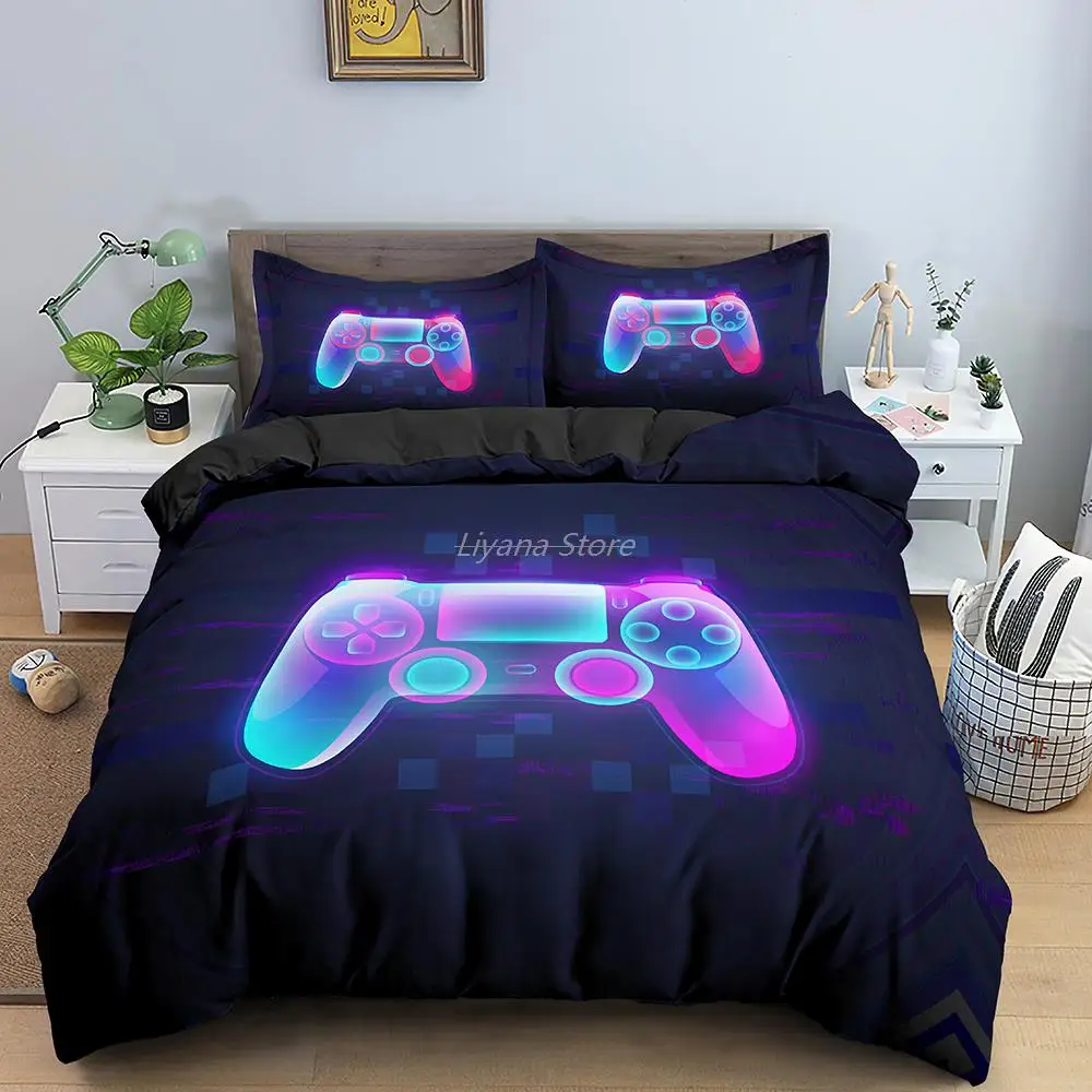 

3D Printed Bedding Set Unisex Adults Teens Game Queen King Single Duvet Cover With Pillowcase Bedclothes