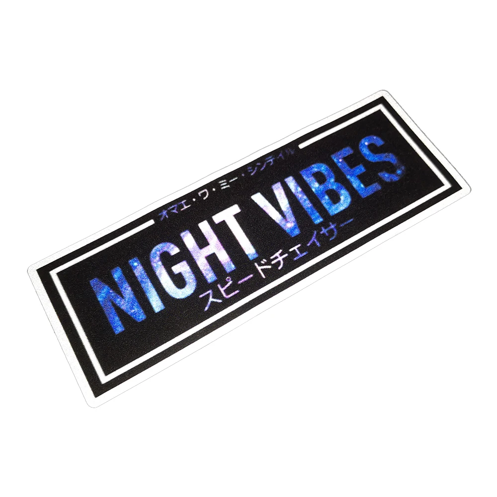 

Jdm Car Motorcycle Totem for Night Vibes Tuning Decorative Sticker Auto Accessories Japan Style Pvc Reflective Effect 20cm