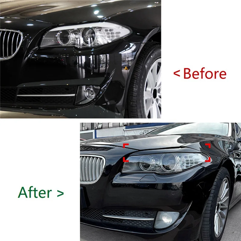 Блестящая черная лента для передней фары BMW 5-Series F10 F11 2011-2014